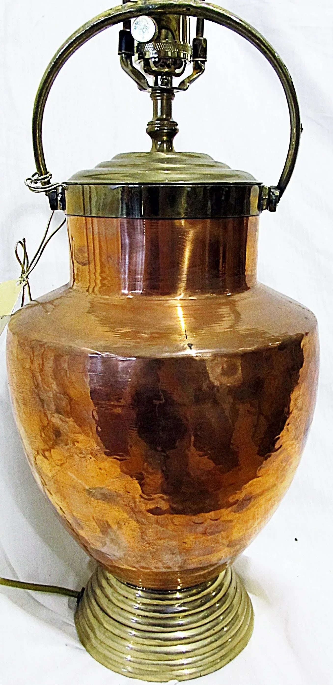Solid Brass & Copper Bucket Lamp - 7