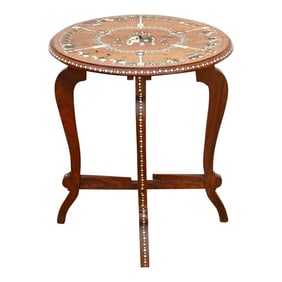 Exquisite Mid-Century Inlay Side Table