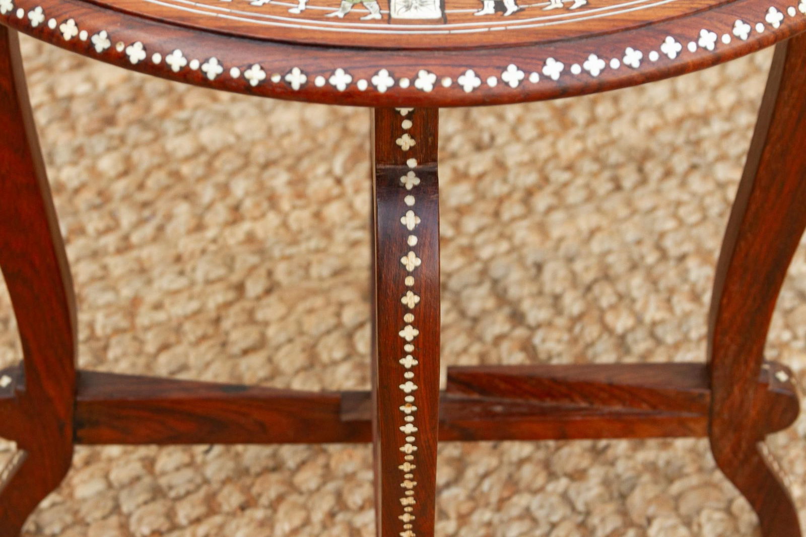 Exquisite Mid-Century Inlay Side Table - 4