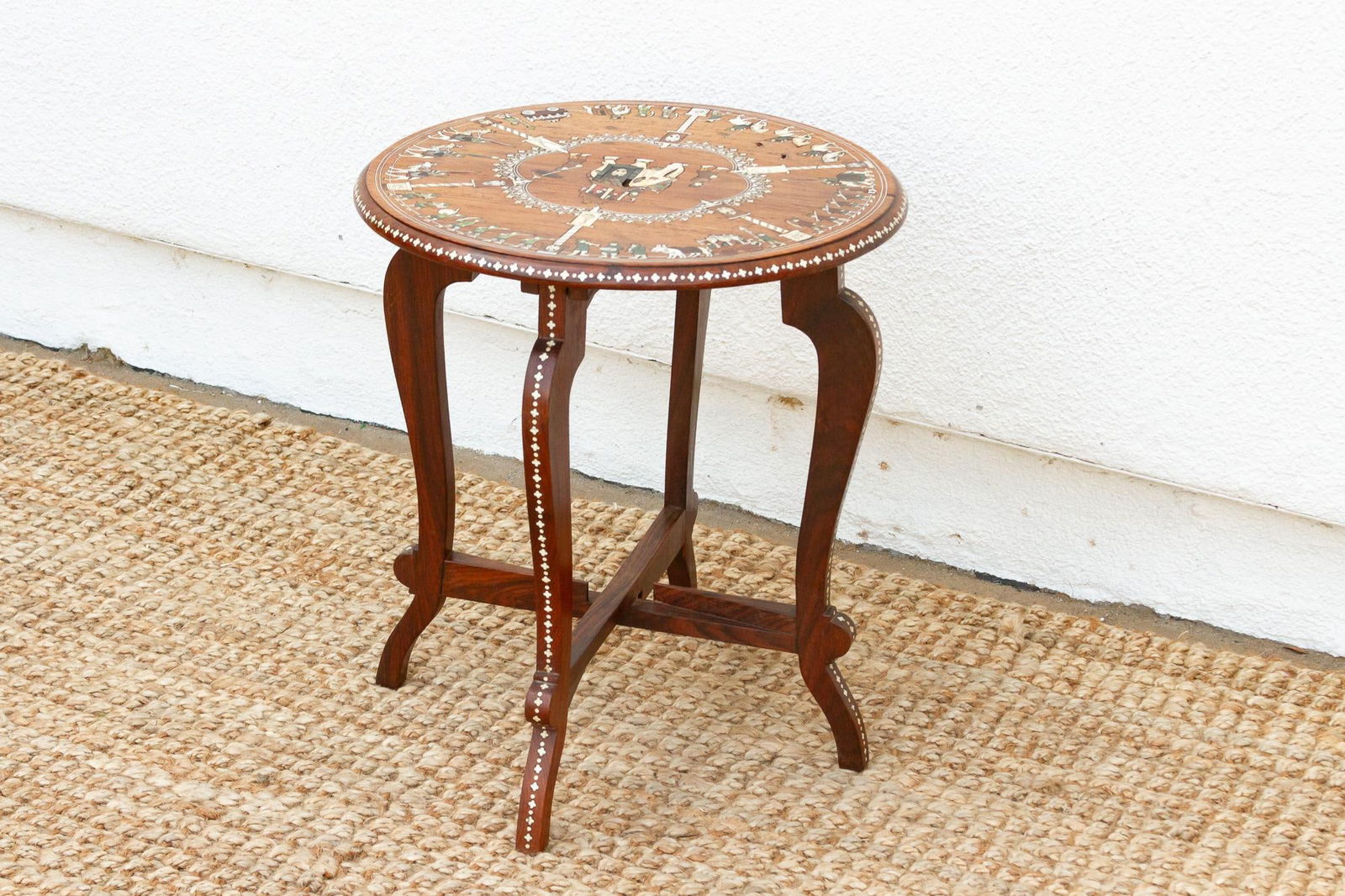 Exquisite Mid-Century Inlay Side Table - 5