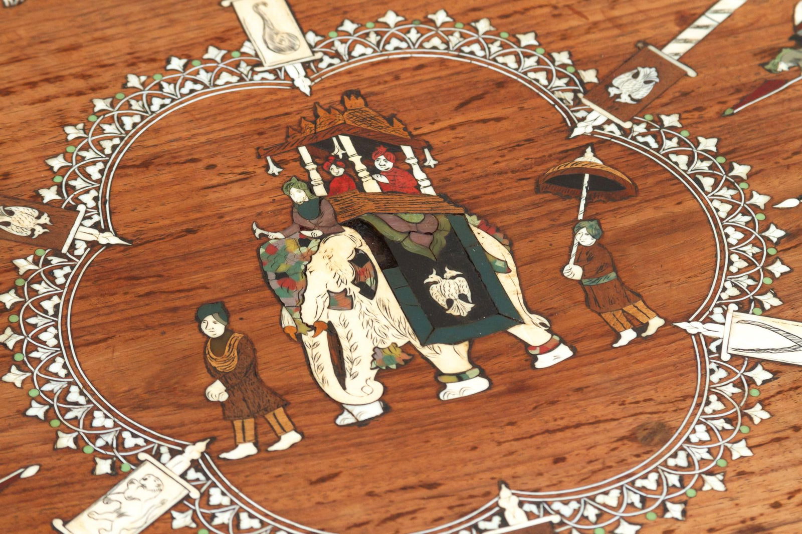 Exquisite Mid-Century Inlay Side Table - 7