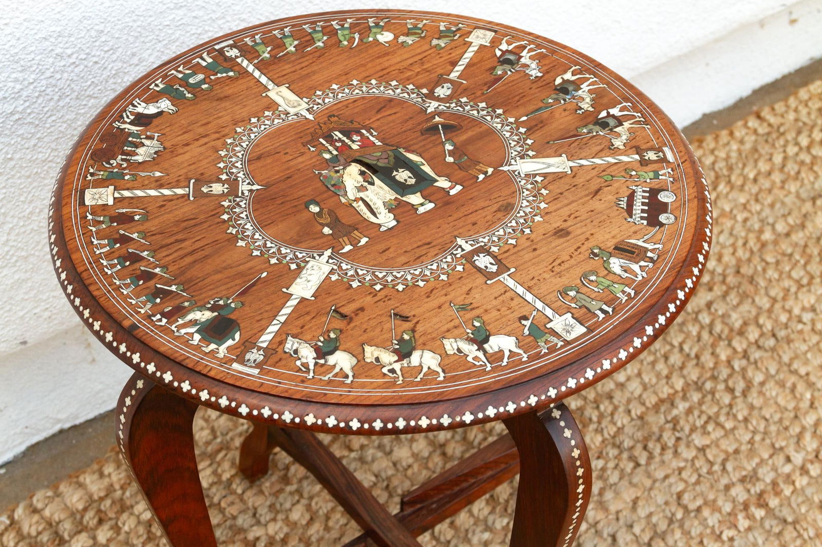 Exquisite Mid-Century Inlay Side Table - 9