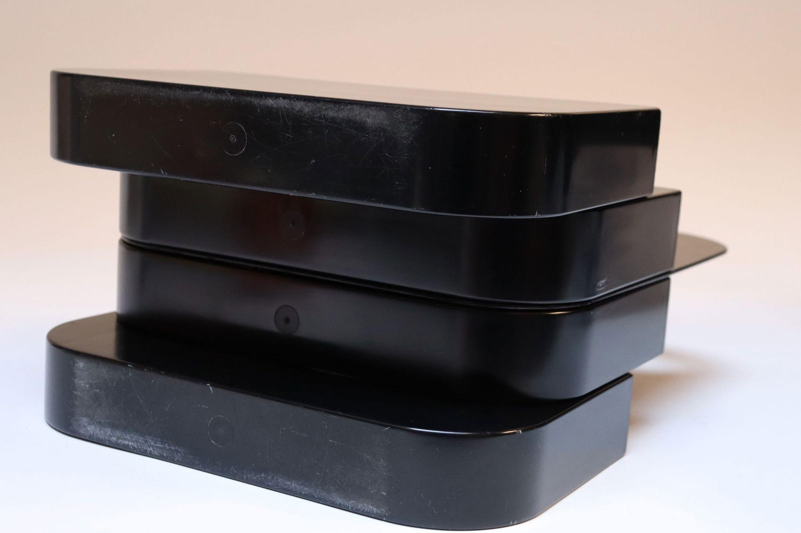 Vintage Italian Black Abs Plastic Magazine Rack by Olaf Von Bohr for Kartell - 6