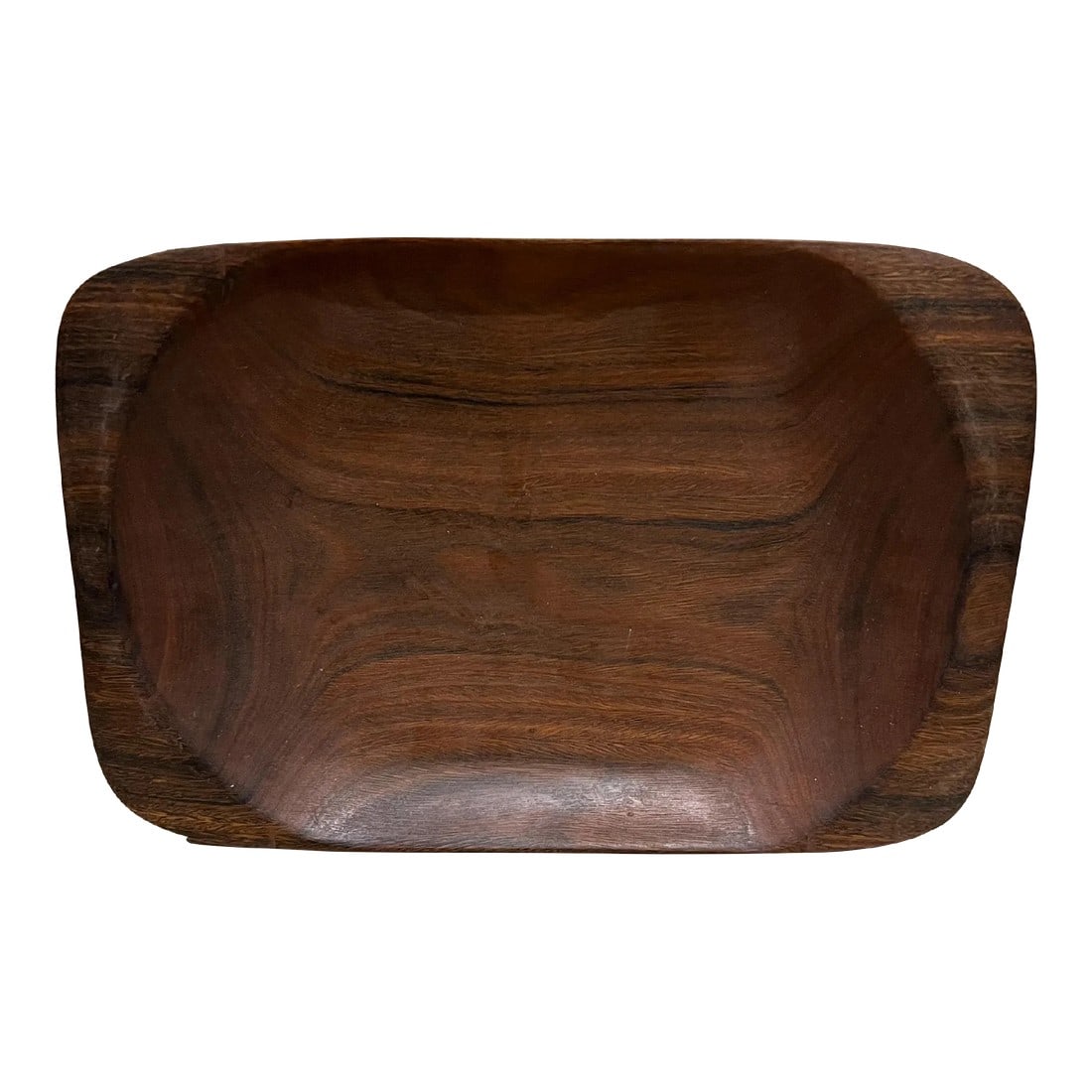 1960s Sculptural Wood Bowl Organic Form After Alexandre Noll: AMBIANIC presents Serving Piece Sculptural Wood Bowl Organic Round Shape In the style of Alexandre Noll 1.25 h x 6.5 D x 9.5 W Preowned vintage condition Refer to images Condition: Alterations: