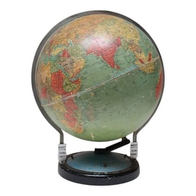 Vintage Replogle Precision Globe With Rotating Zodiac Constellation Base
