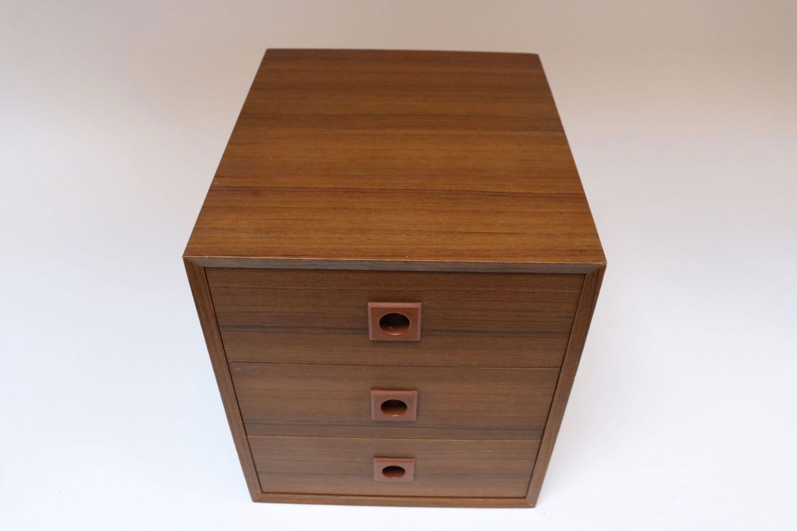 Vintage Japanese Laminated Teak Jewelry Box / Desk Organizer by Shirokiya - 3