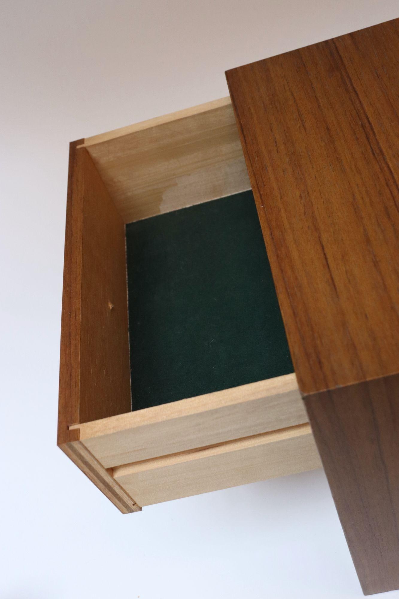 Vintage Japanese Laminated Teak Jewelry Box / Desk Organizer by Shirokiya - 9