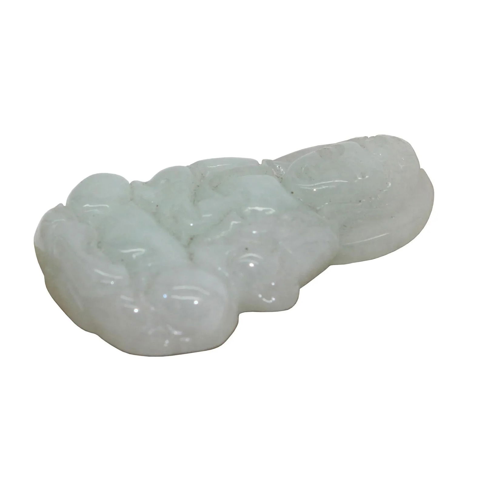 Light Green Sitting Jade Kwan Yin - Bodhisattva - Goddess of Mercy Jade Pendant - 2