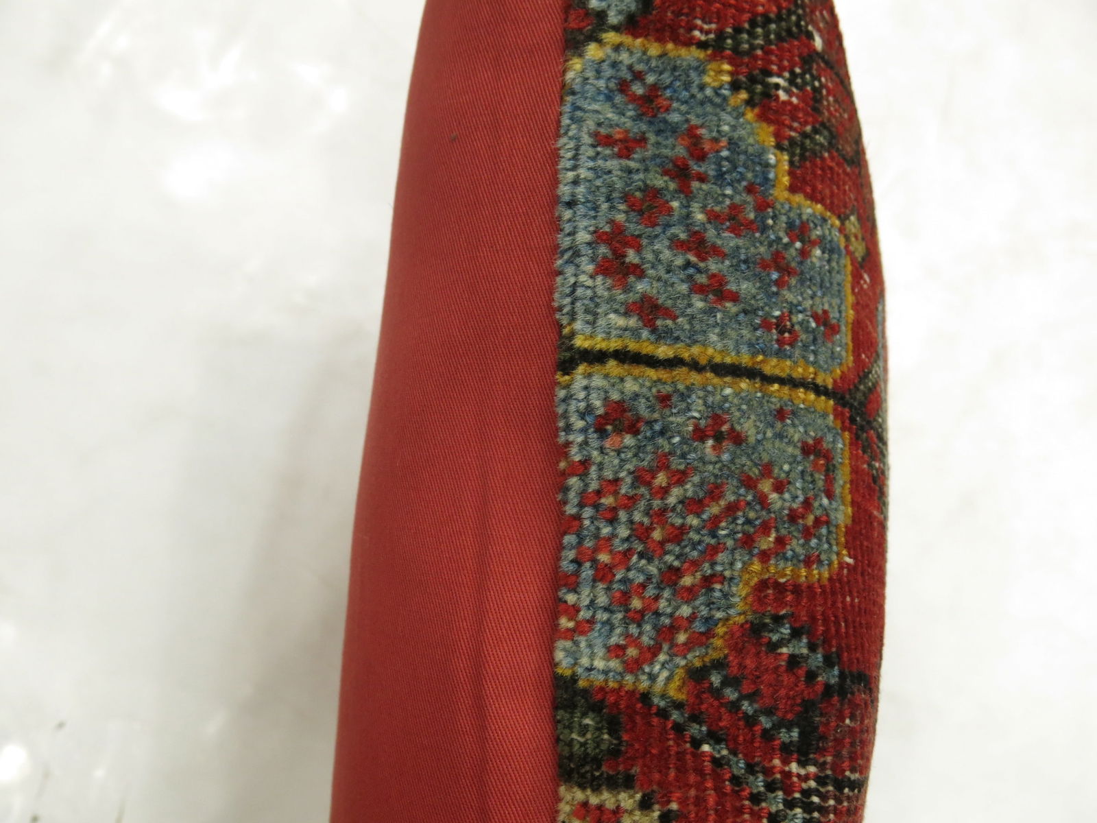 Large Worn Antique Rug Pillow - 2