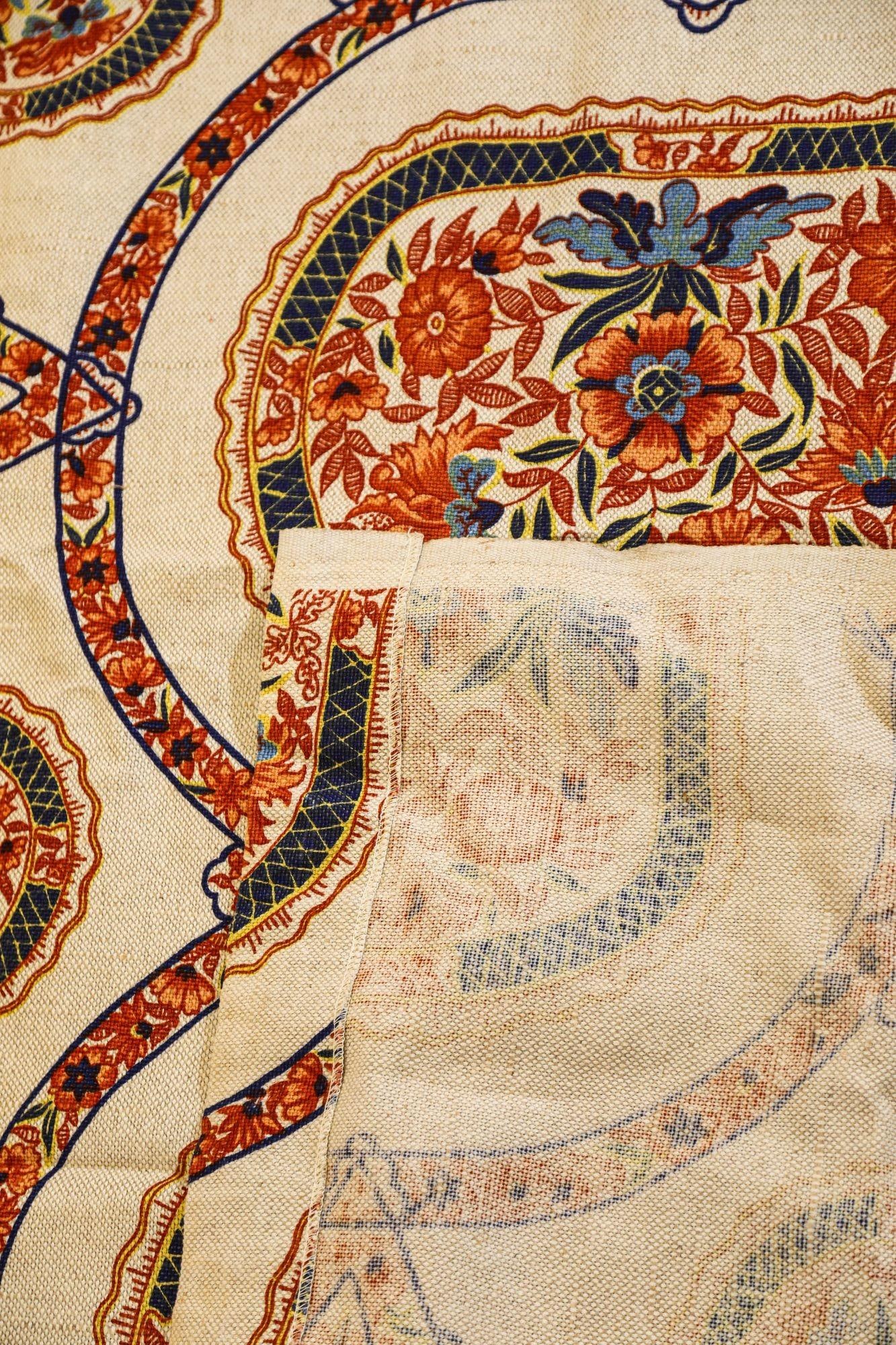 Franciscan Fabrics San Francisco Hand Block Print Textile Fabric 1970s - 3