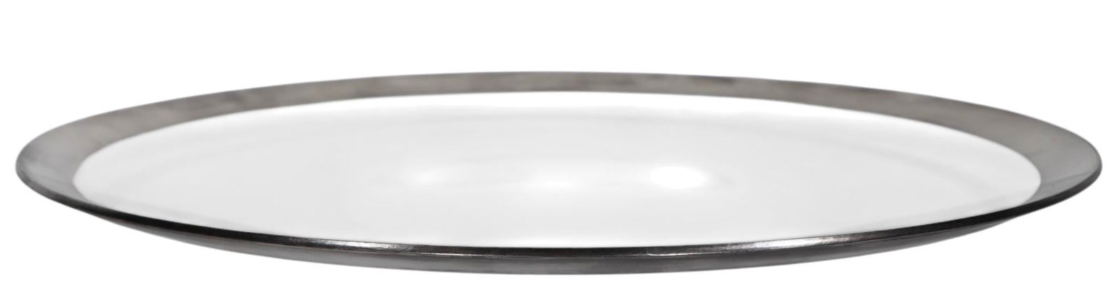 Large Mid Century Silver Rim Plate by Dorothy Thorpe - 3