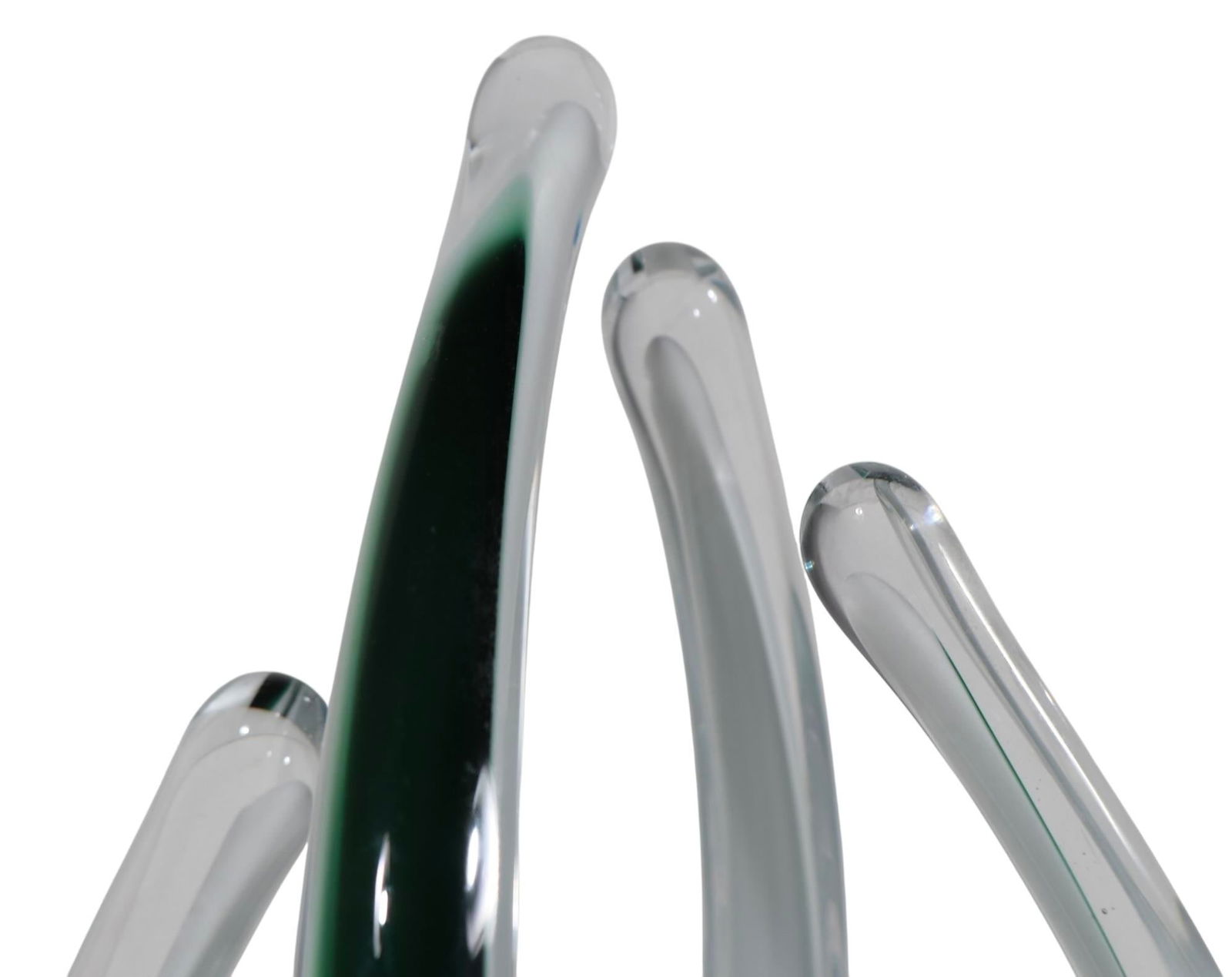 Flygsfors Coquille Art Glass Vase. By Paul Kedelv Made in Sweden C. 1960's - 6