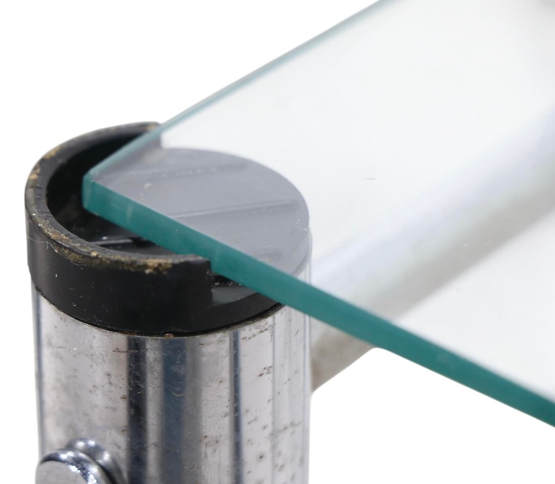 Pr. 70's Chrome and Glass End Tables After Baughman - 7