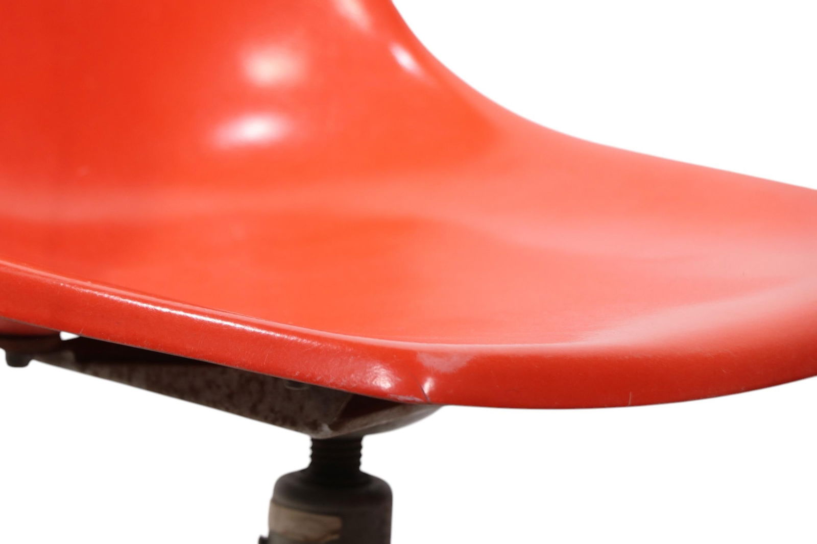 Mid Century Fiberglass Swivel Desk Kitchen Side Chair by Kreuger After Eames C 1950/60's - 10