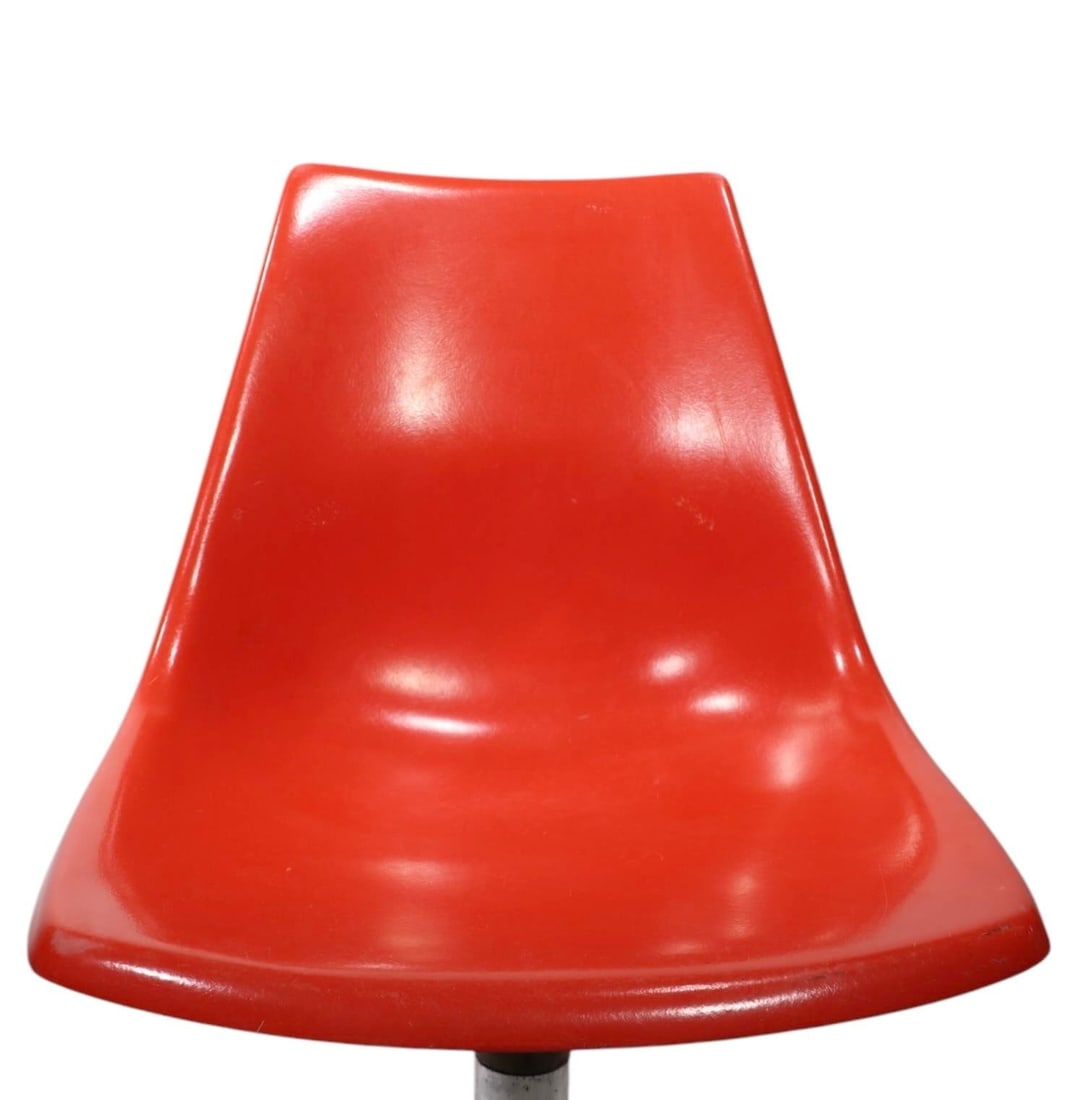 Mid Century Fiberglass Swivel Desk Kitchen Side Chair by Kreuger After Eames C 1950/60's - 5