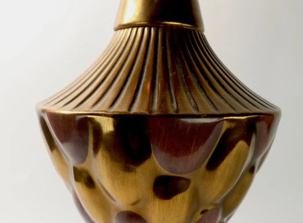 1970s Mid-Century Table Lamp With Metallic Finish - 6