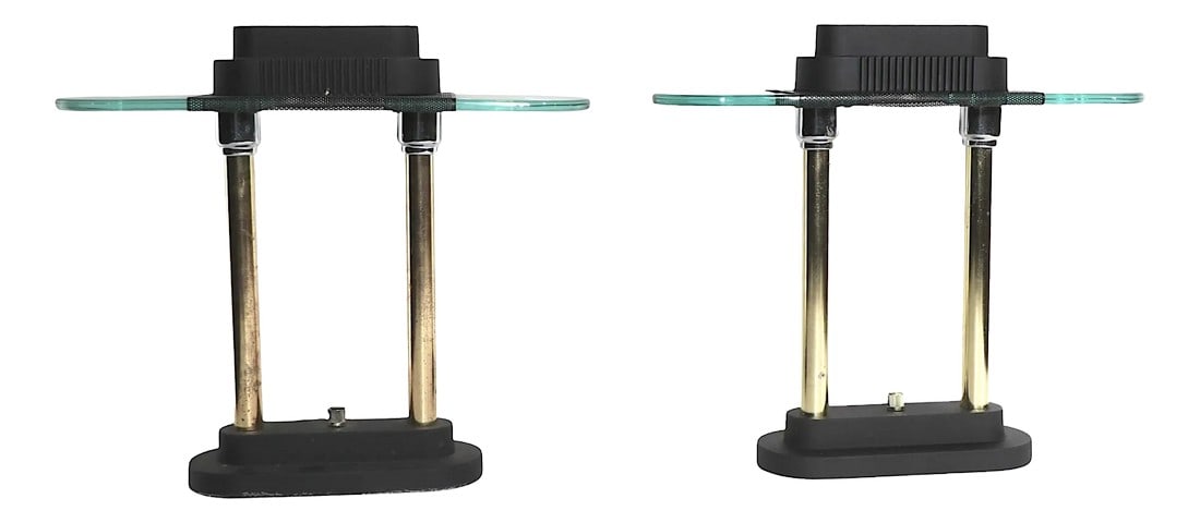 Pr.Post Modern Halogen Desk Lamps att.to Kovacs for Sonneman C. 1980's (1 of 10)