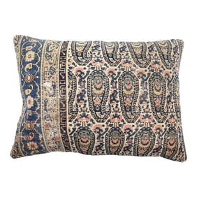 Large Antique Persian Senneh Rug Pillow