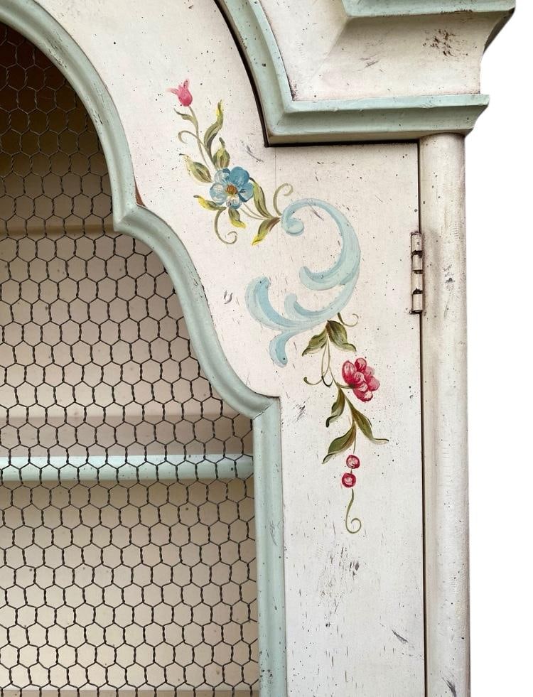 Vintage Mid Century John Widdicomb, Secretary Desk Original Painted Cream White With Delicate Painte - 3