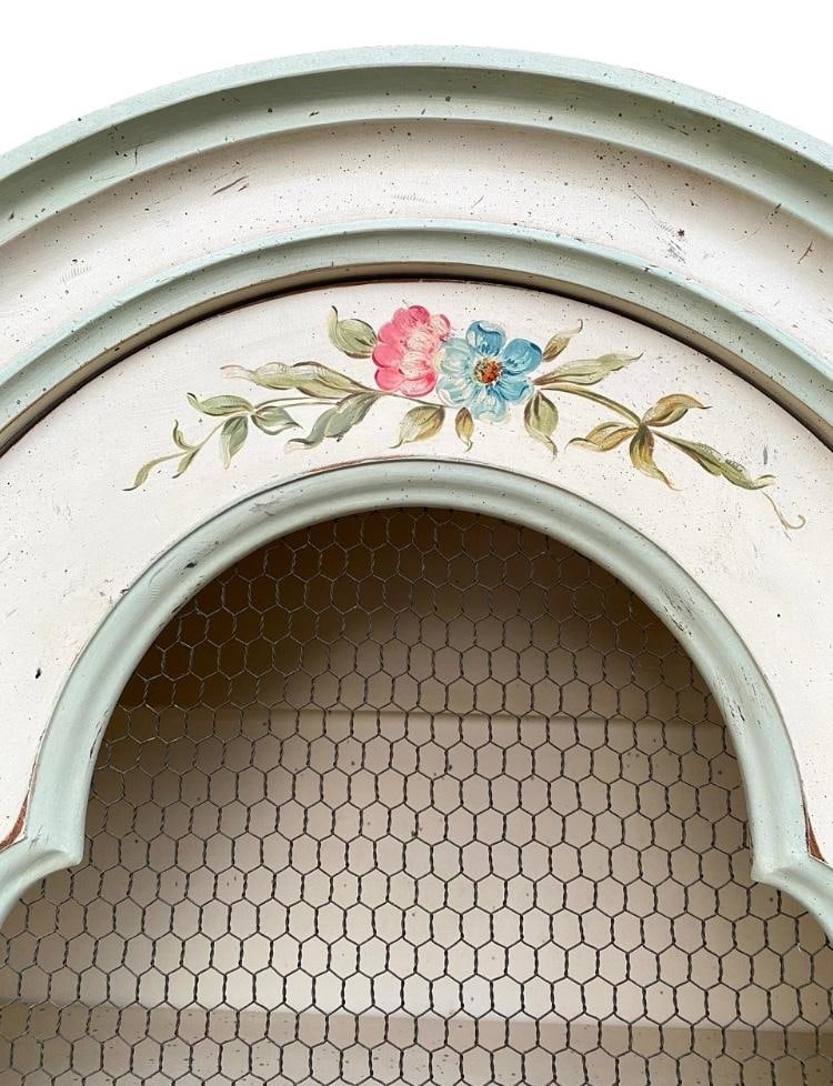 Vintage Mid Century John Widdicomb, Secretary Desk Original Painted Cream White With Delicate Painte - 6