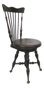 Victorian Highback Piano Organ Stool