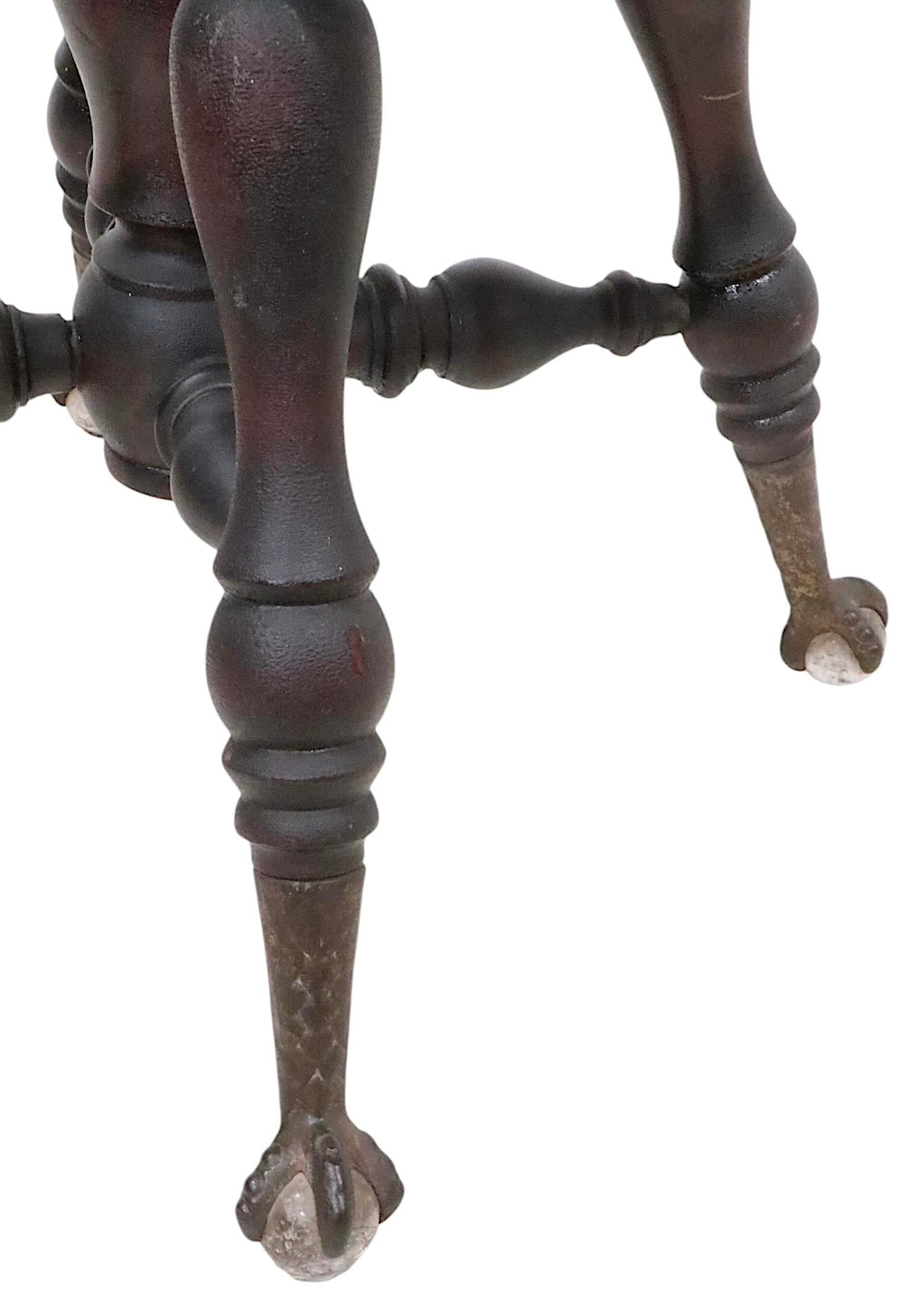 Victorian Highback Piano Organ Stool - 7