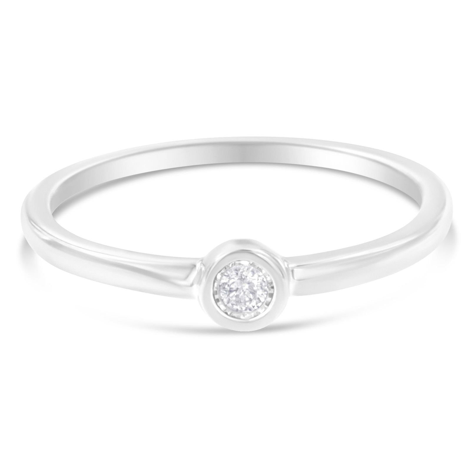 .925 Sterling Silver Miracle Set Diamond Accent Promise Ring (J-K Color, I1-I2 Clarity) - Size 6 EVS - 3