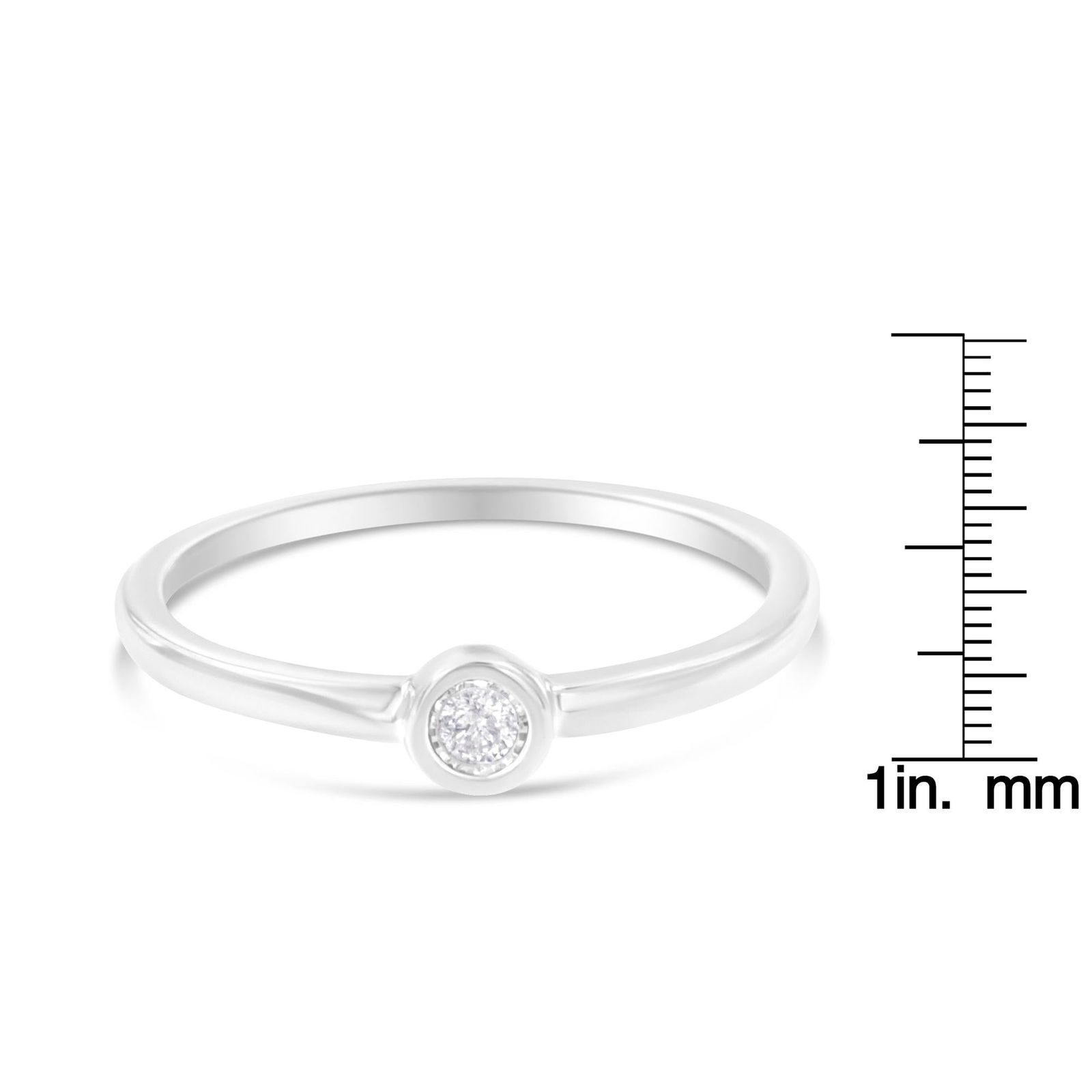 .925 Sterling Silver Miracle Set Diamond Accent Promise Ring (J-K Color, I1-I2 Clarity) - Size 6 EVS - 6