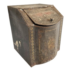 Antique Coffee Bin, 1900s European Coffee Bin