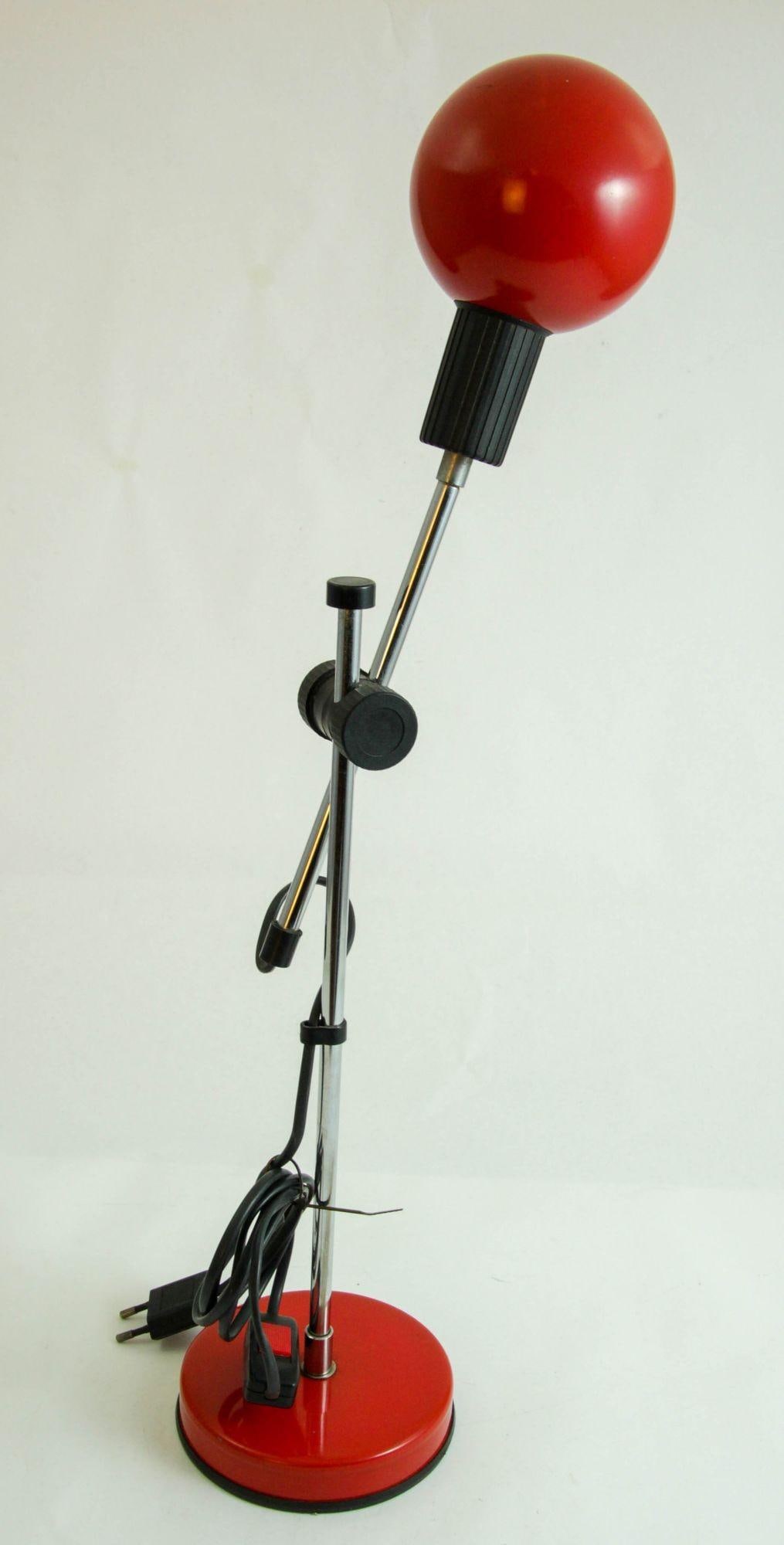 Postmodern Red Table Lamp by Veneta Lumi Italy 1970s - 10