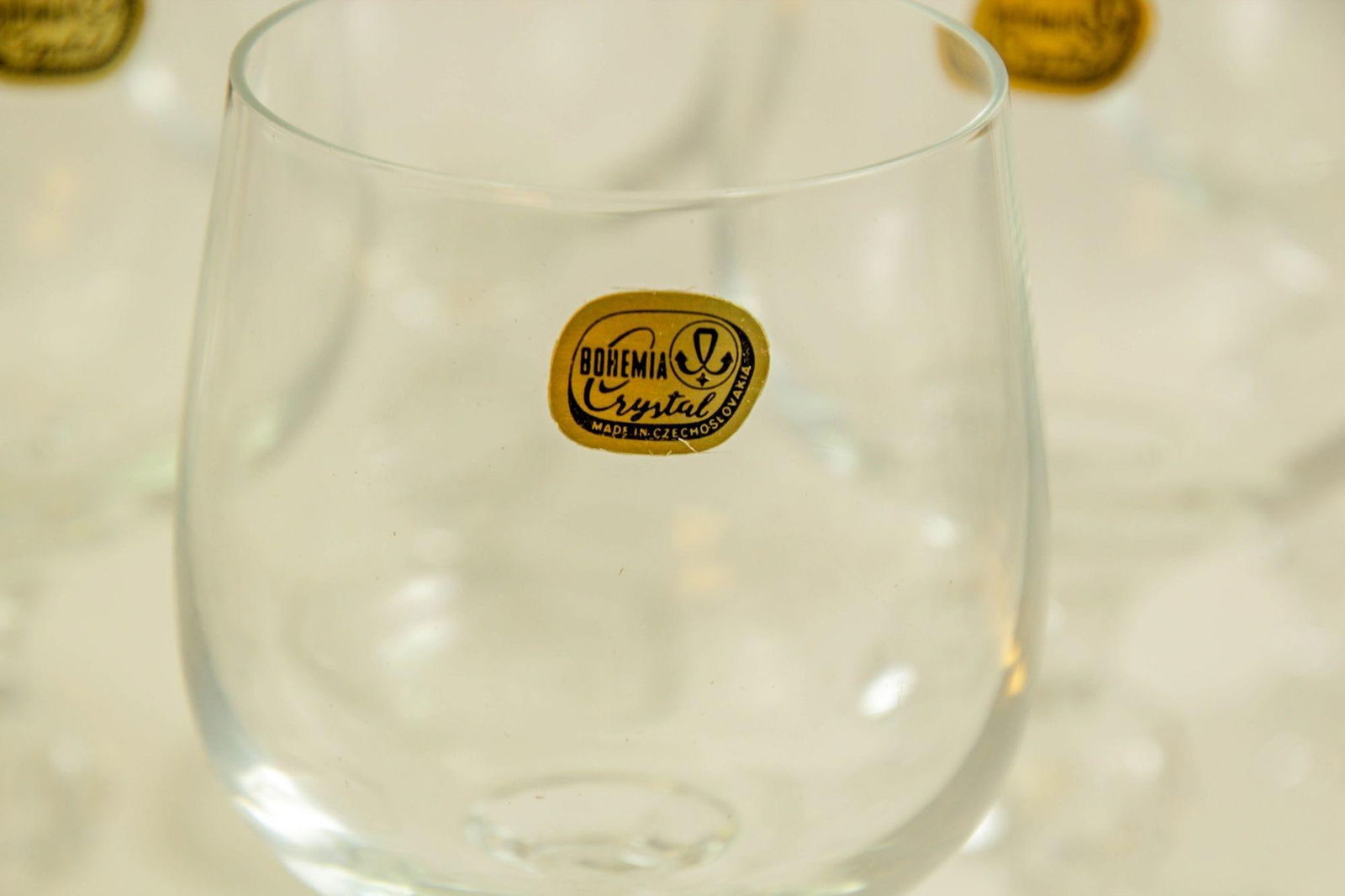 Claudia Bohemia Stem Crystal Wine Glasses Set of 6 in Box - 8