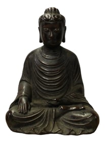 Handmade Bronze Finish Decent Look Sitting Buddha Statue