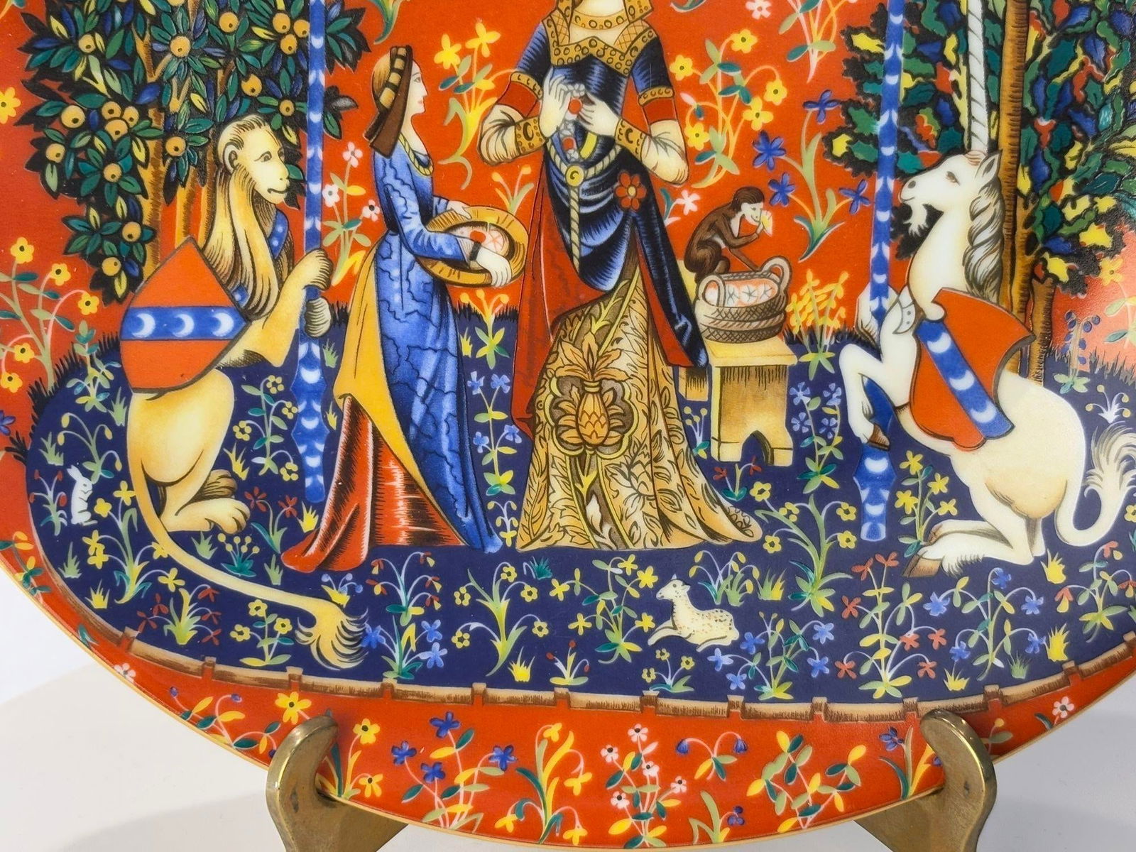 Haviland Limoges France Decorative Plate La Chasse a La Licorne 1981 Limited Ed. - 10