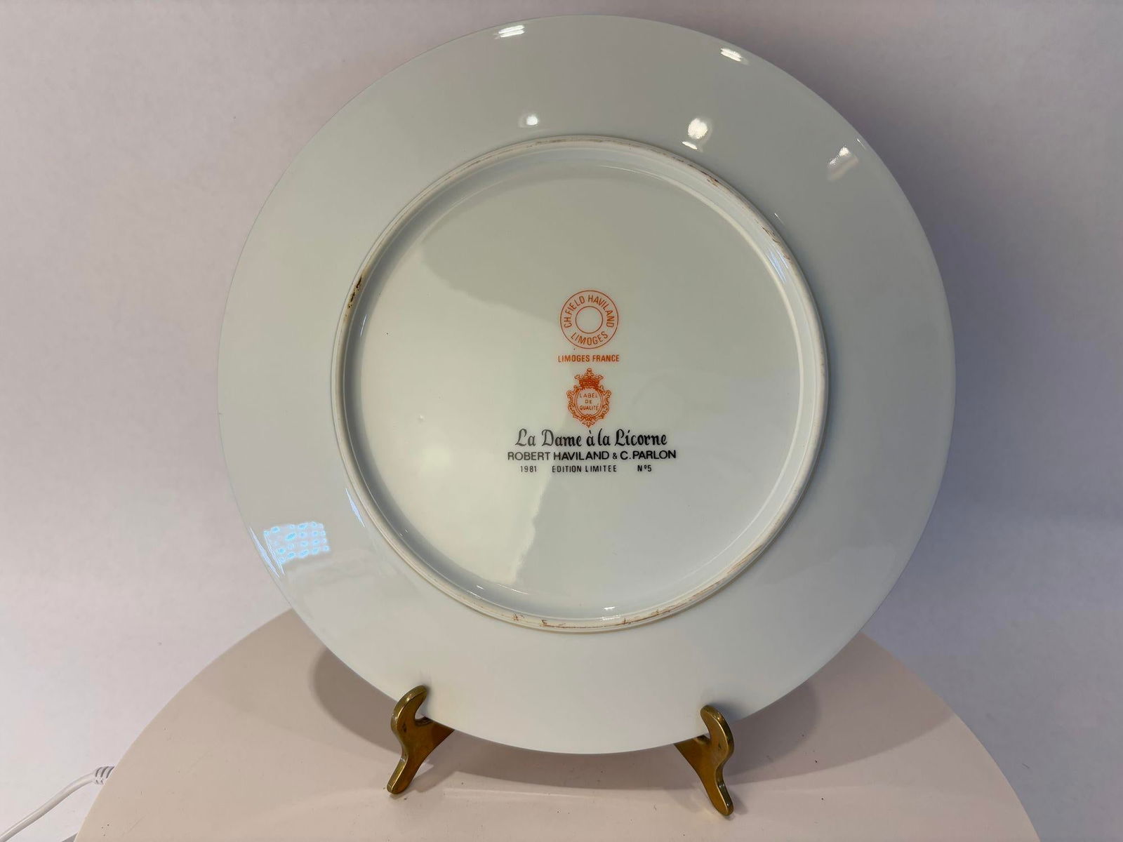 Haviland Limoges France Decorative Plate La Chasse a La Licorne 1981 Limited Ed. - 12