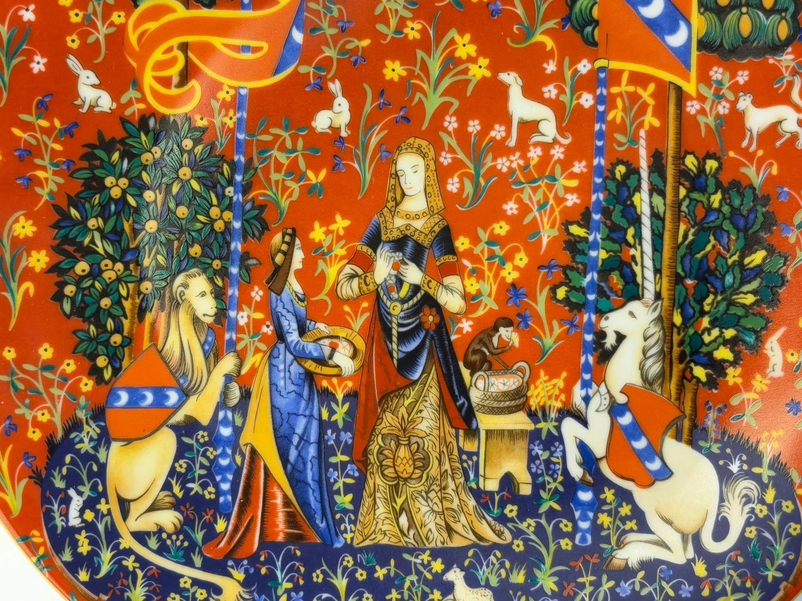 Haviland Limoges France Decorative Plate La Chasse a La Licorne 1981 Limited Ed. - 2