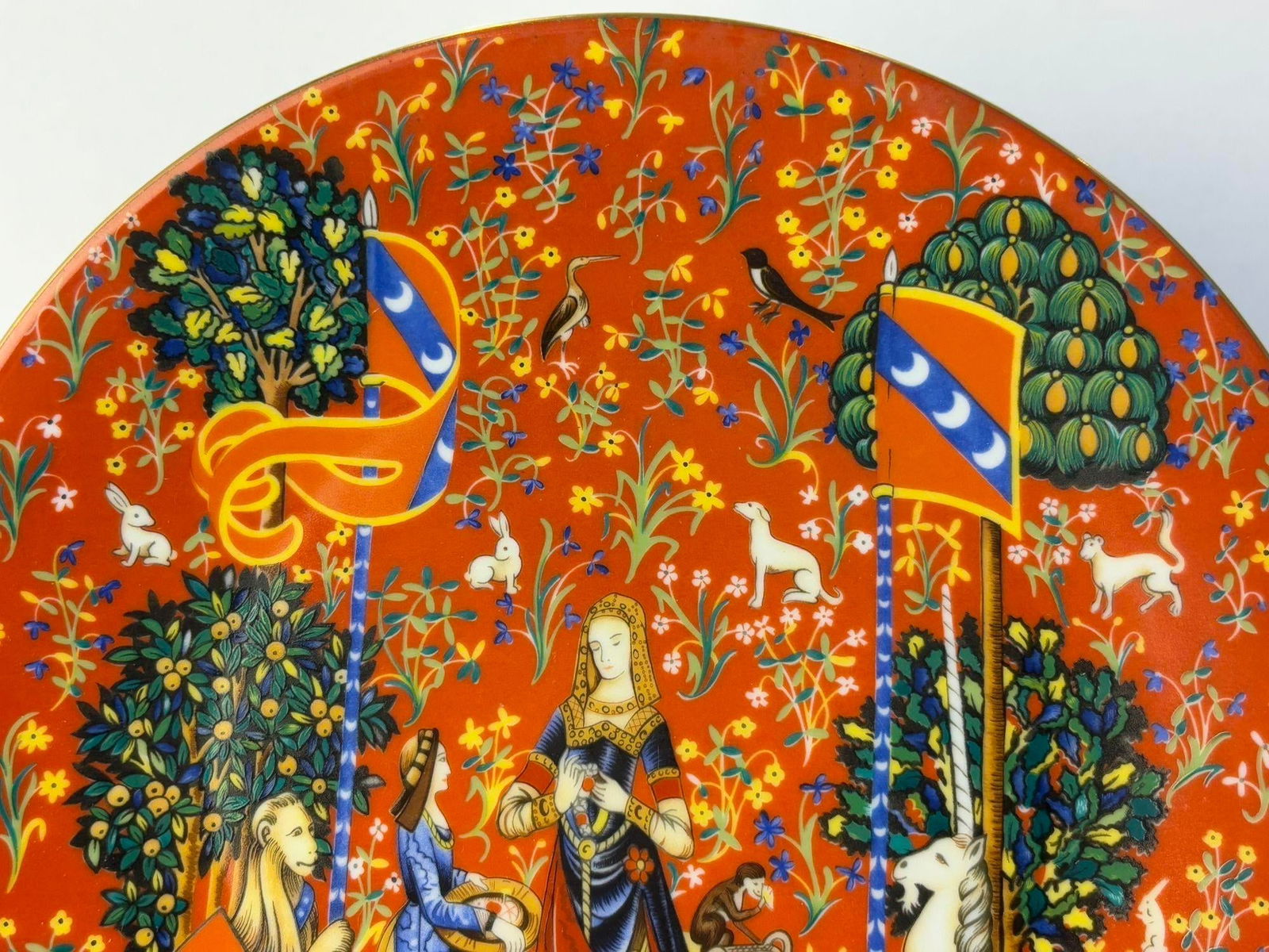 Haviland Limoges France Decorative Plate La Chasse a La Licorne 1981 Limited Ed. - 3