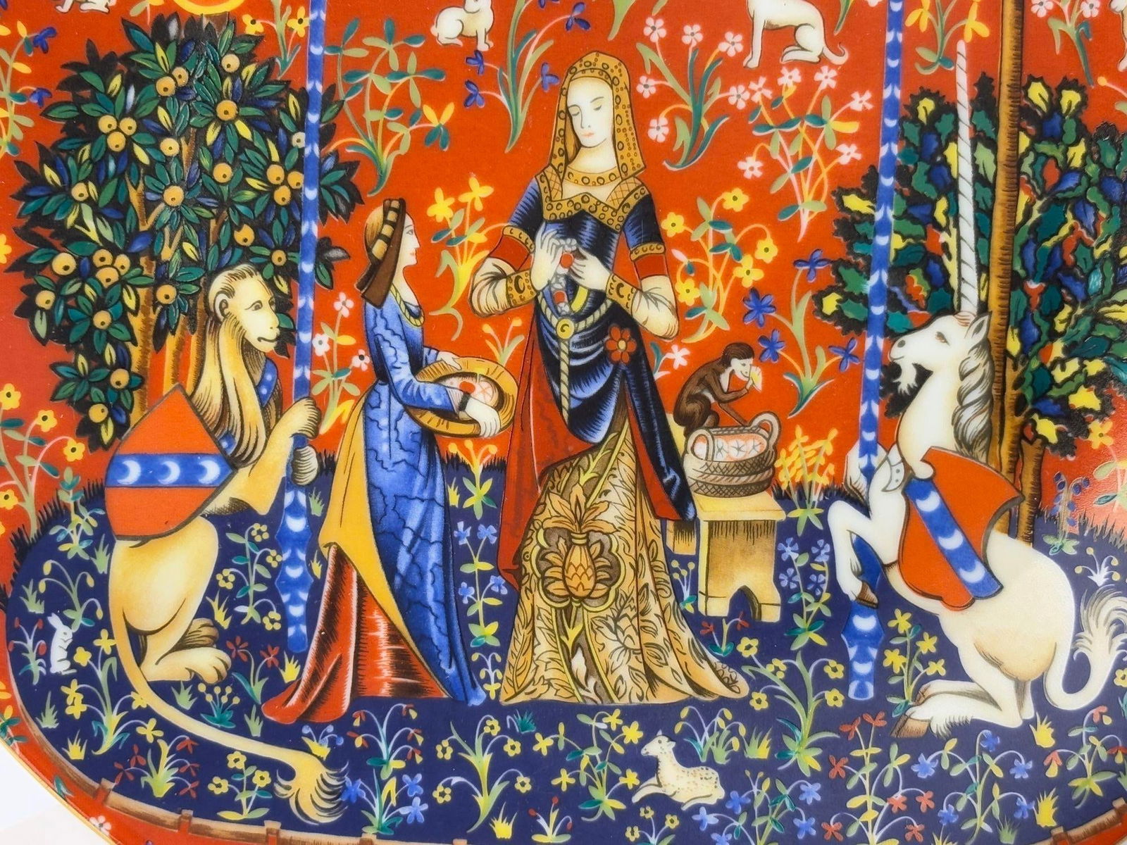 Haviland Limoges France Decorative Plate La Chasse a La Licorne 1981 Limited Ed. - 9