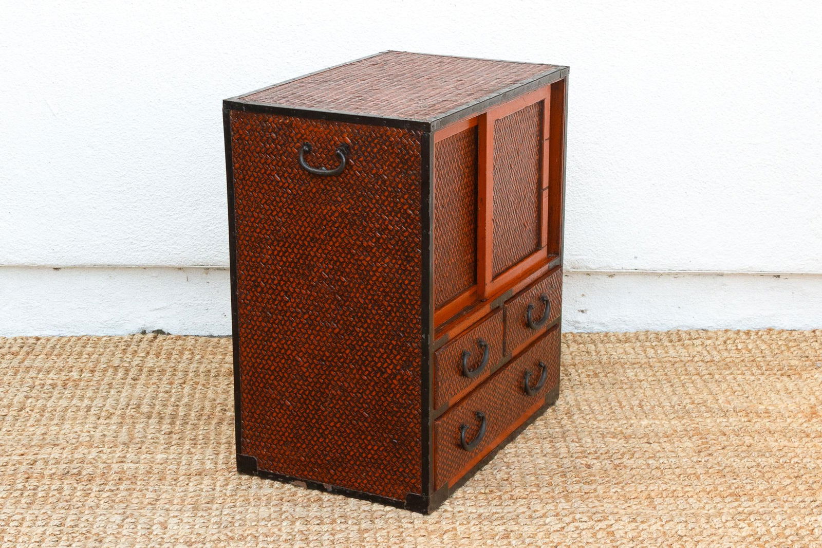 Mid-Century Japanese Faux Bamboo Tansu Chest - 8