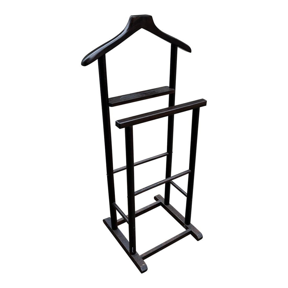 1970s Dark Brown Wooden Italian Valet (1 of 7)