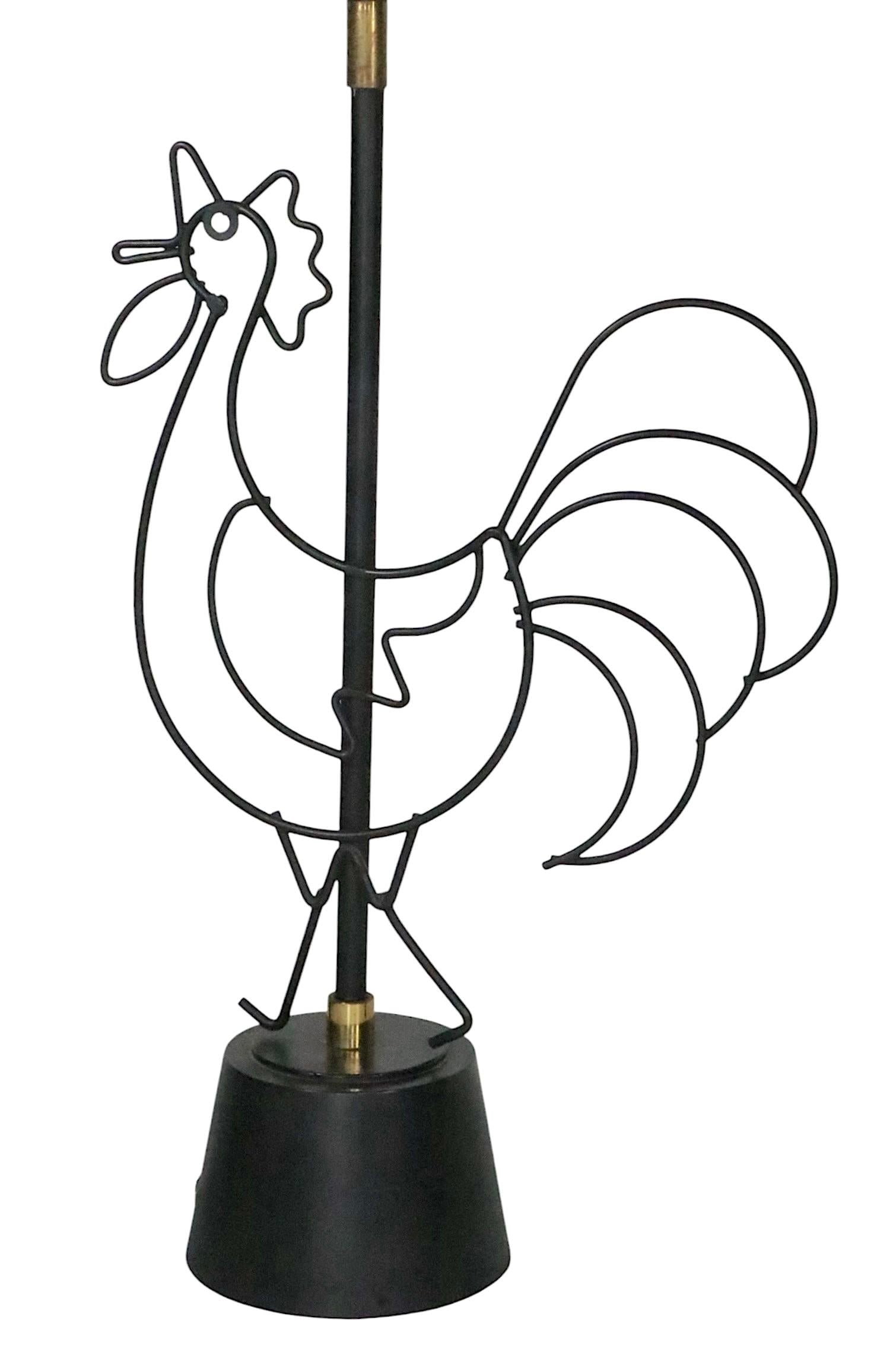 Mid Century Wire Rooster Attributed To Fredrick Weinberg - 11