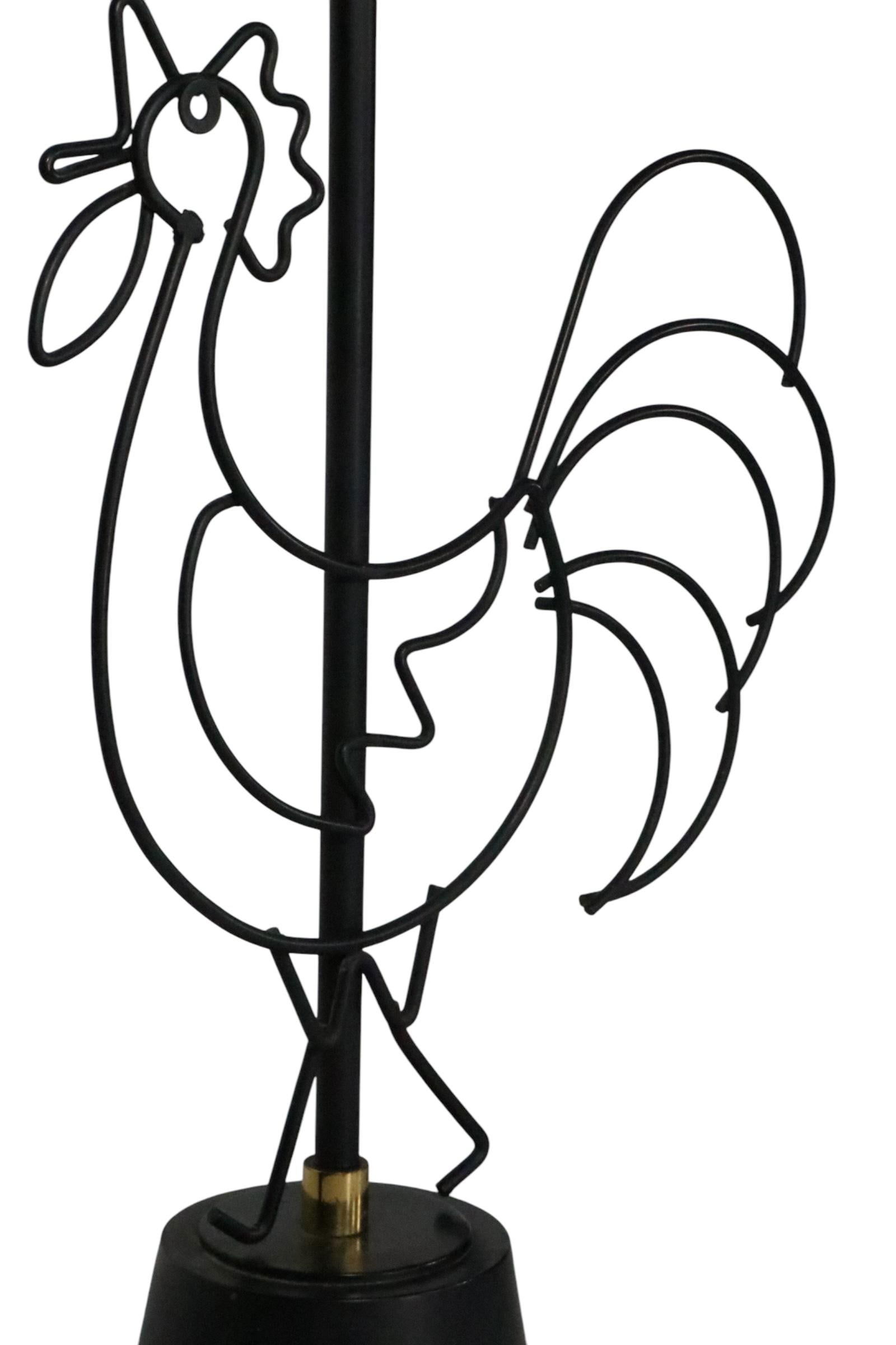 Mid Century Wire Rooster Attributed To Fredrick Weinberg - 12