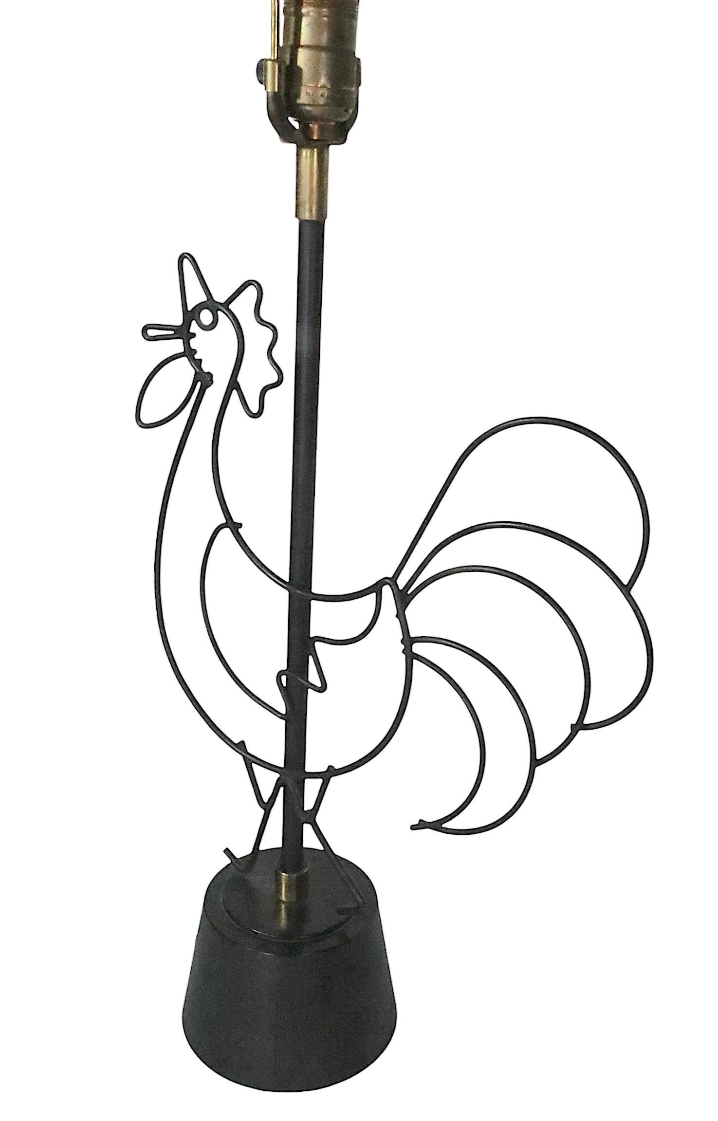 Mid Century Wire Rooster Attributed To Fredrick Weinberg - 4