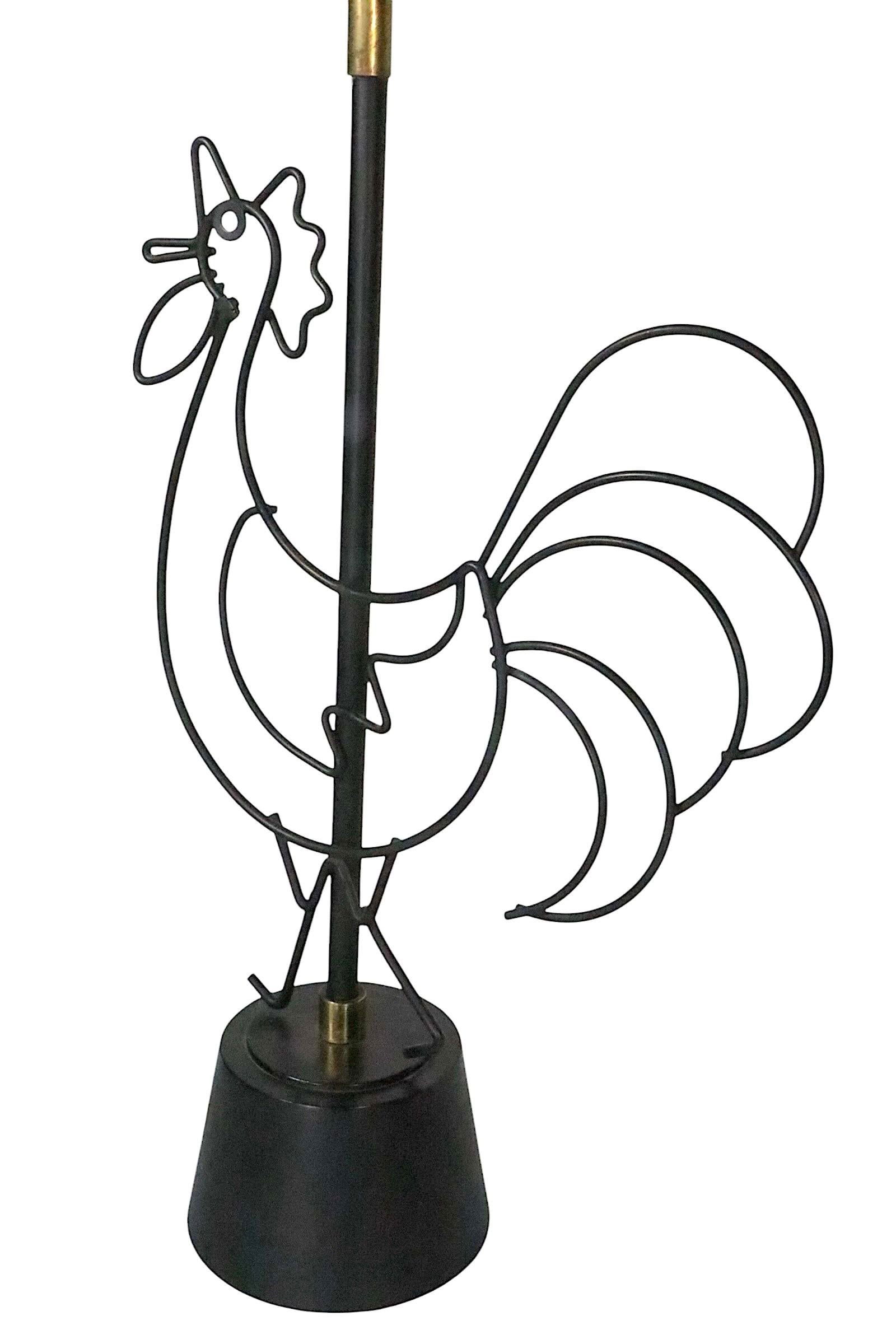Mid Century Wire Rooster Attributed To Fredrick Weinberg - 5
