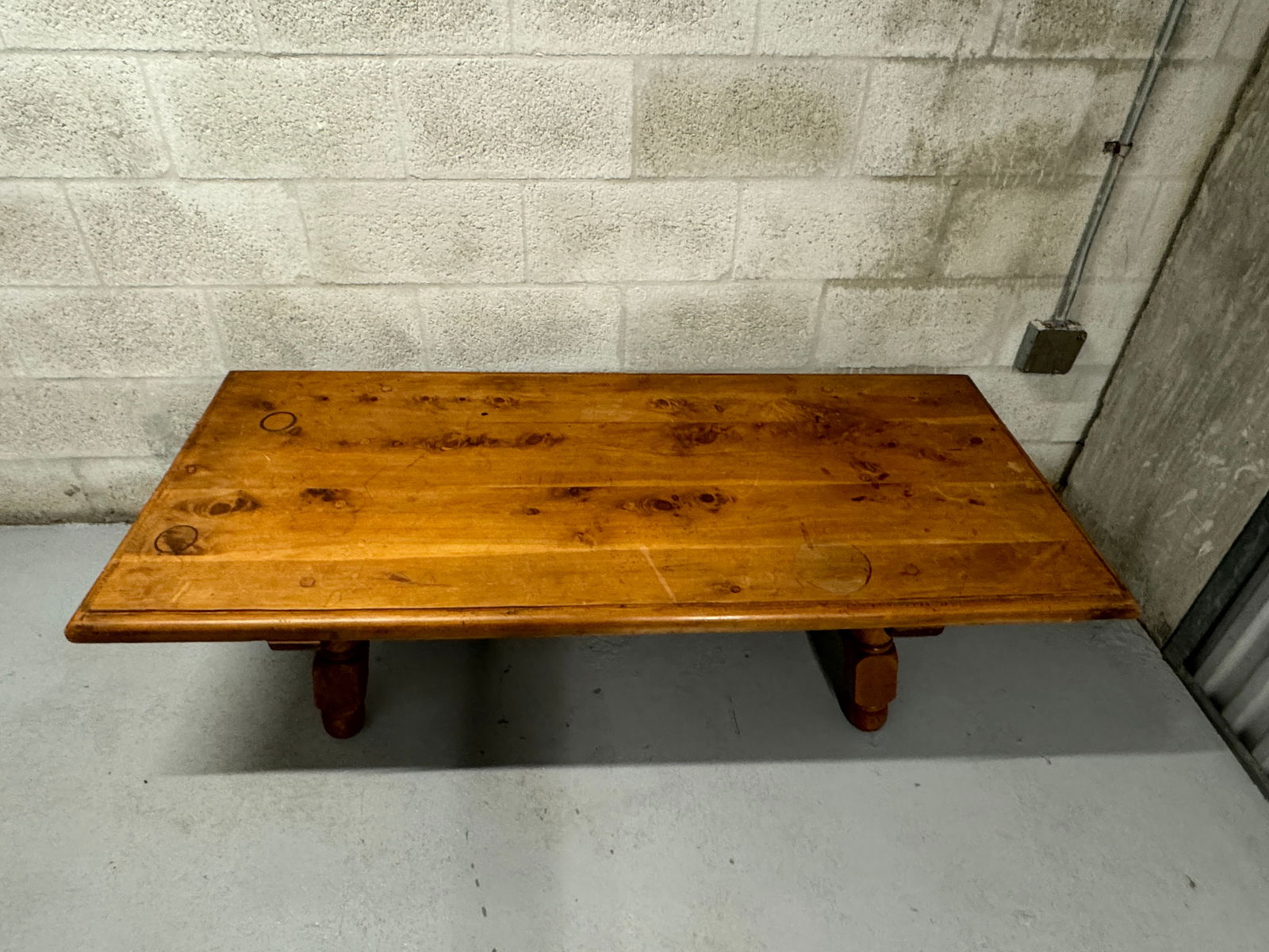 Vintage 1960s Rustic Coffee Table - 5