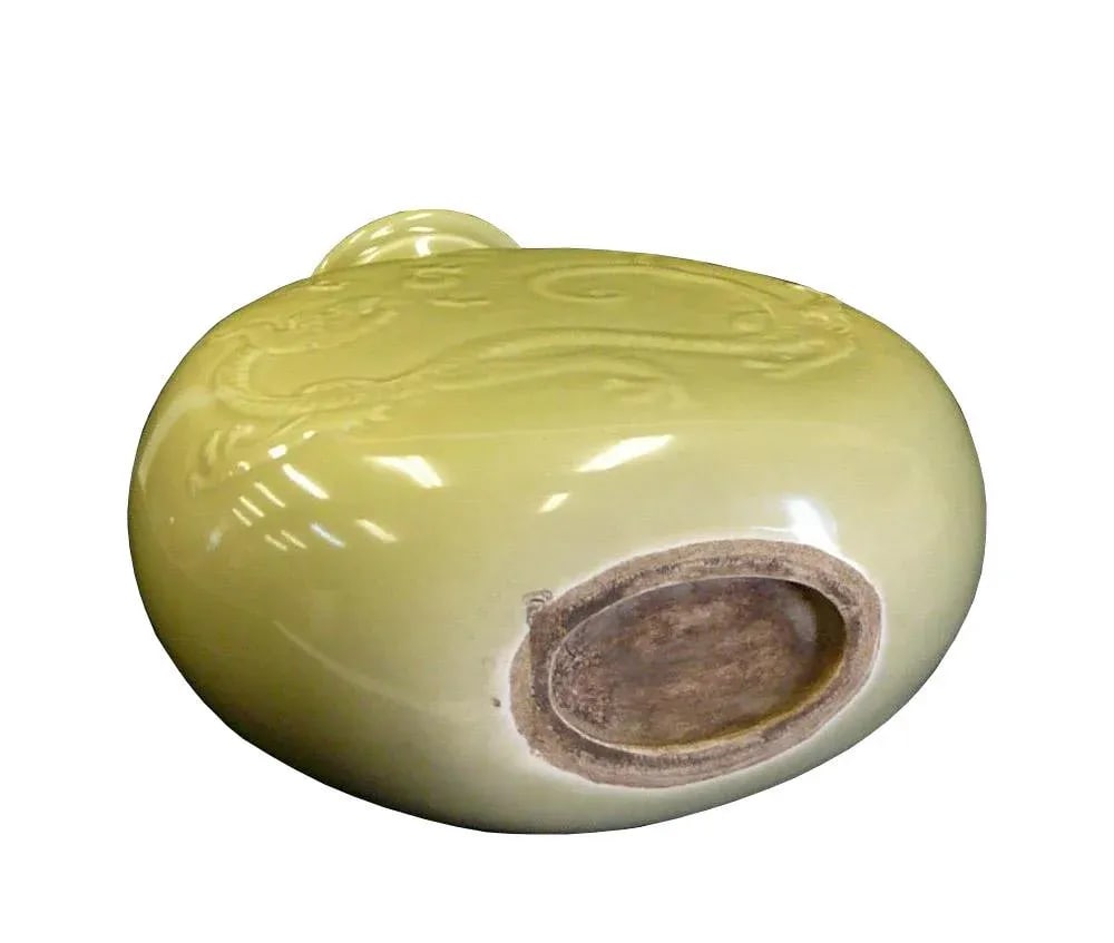 Chinese Bottle Shape Celadon Green Porcelain Dragon Round Vase - 4