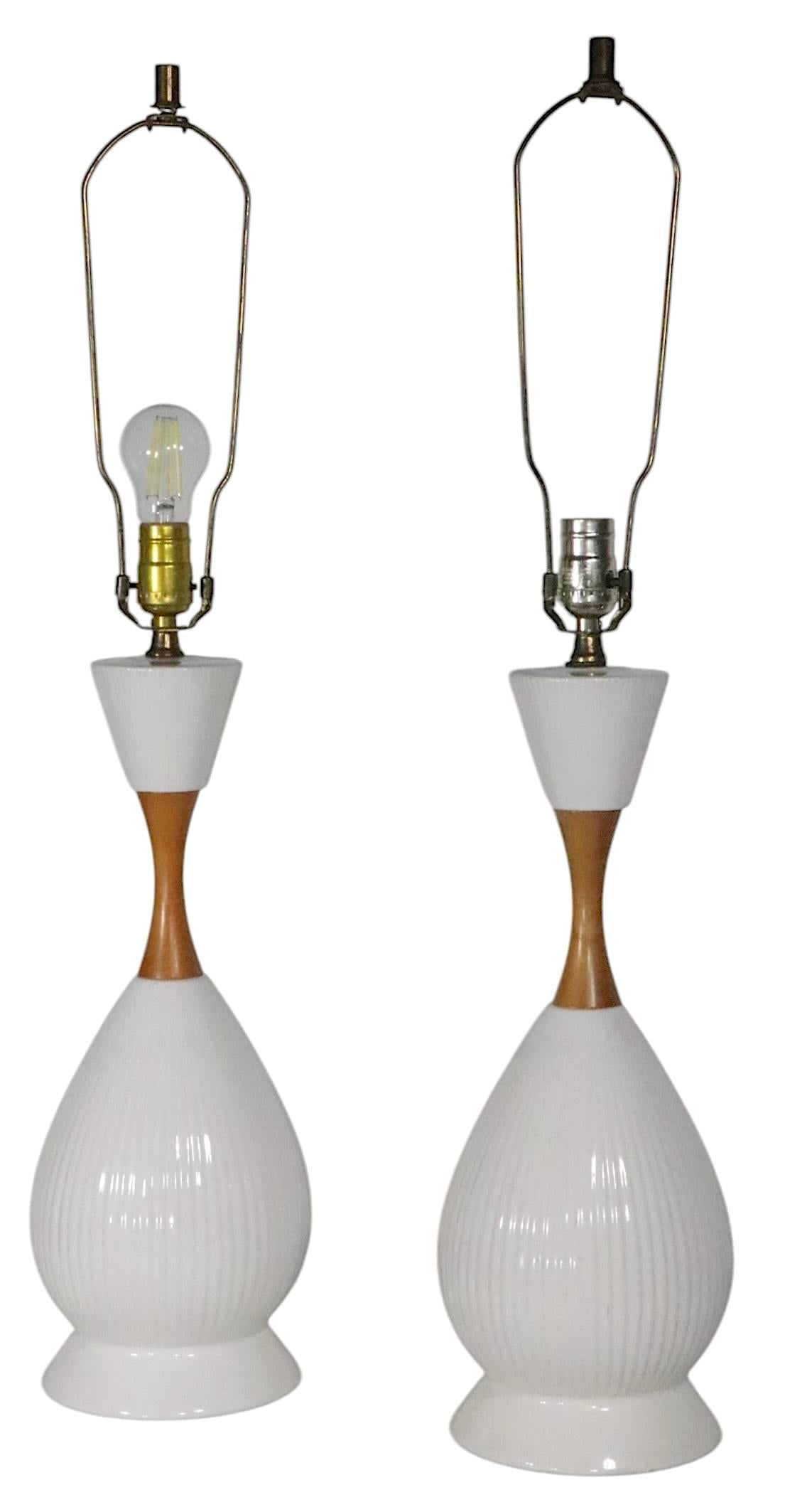 Pr. Mid Century Table Lamps - 4