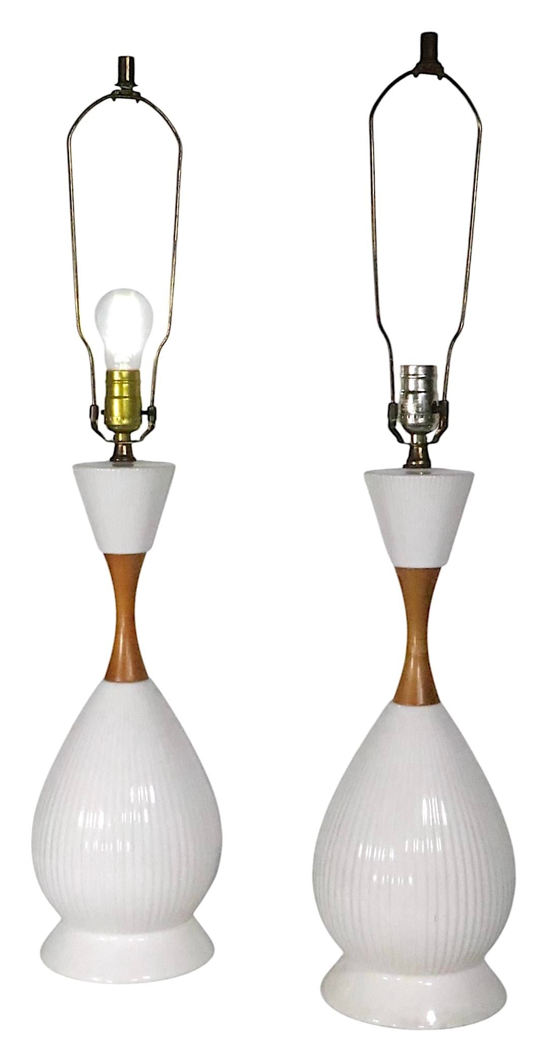Pr. Mid Century Table Lamps - 6