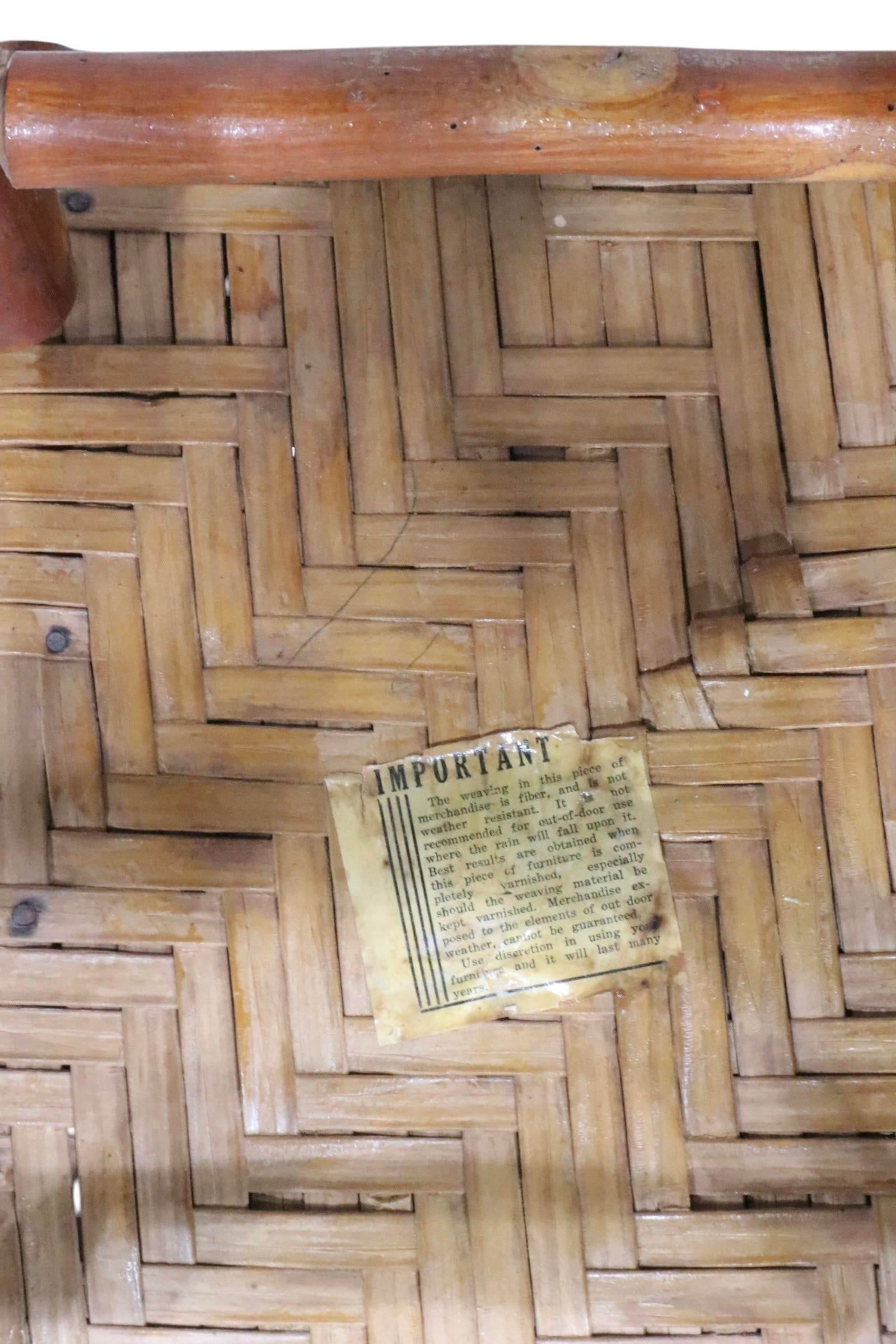 Vintage Adirondack Old Hickory Style Bar Stool - 12