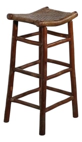 Vintage Adirondack Old Hickory Style Bar Stool