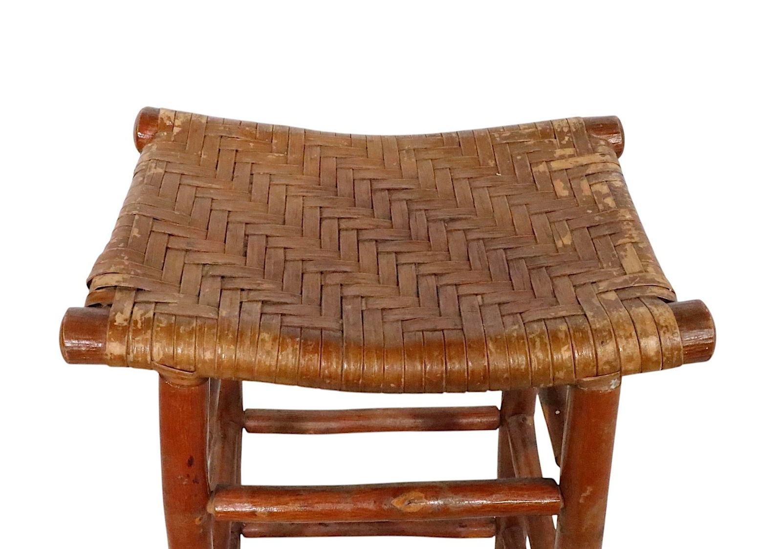 Vintage Adirondack Old Hickory Style Bar Stool - 4